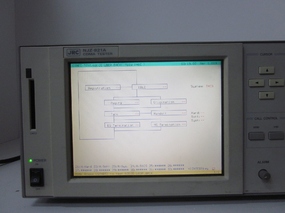 中古】CDMAサービステスタ NJZ921A 日本無線 CODEC/LOOP BACK 中古】CDMAサービステスタ NJZ921A 日本無線 CODEC/LOOP BACK