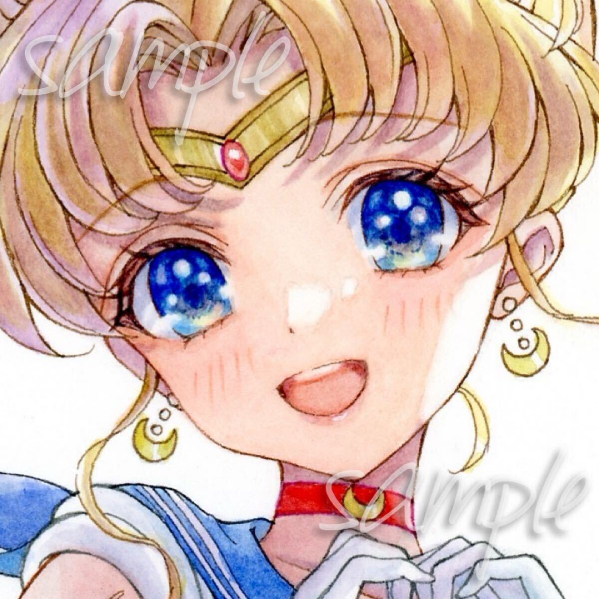 同人手描きイラスト】セーラームーン☆月野うさぎ☆透明水彩 同人手描きイラスト】セーラームーン☆月野うさぎ☆透明水彩