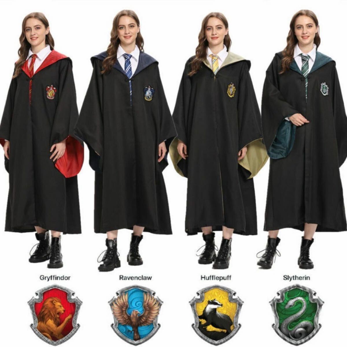 新品 ハロウィン コスプレ ハリーポッター 衣装 仮装 杖 魔法 4点セット 着物 衣装