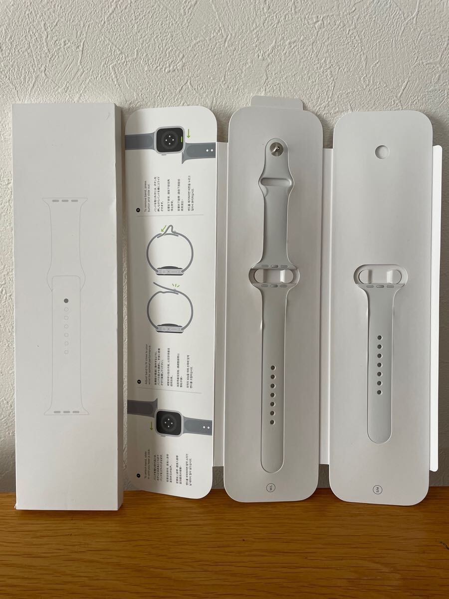 Apple Watch アップルウォッチ 純正品 45mm ホワイト スポーツバンド ベルト 送料無料 白色