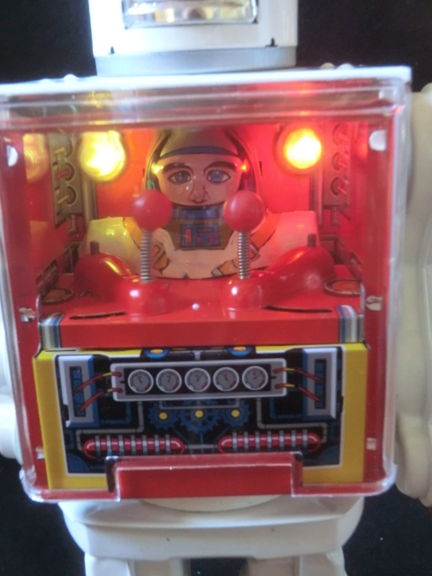 жестяная пластина игрушка робот * metal house. робот серии Cockpit Robot не использовался с ящиком движение. сделано в Японии 250126. сердце 