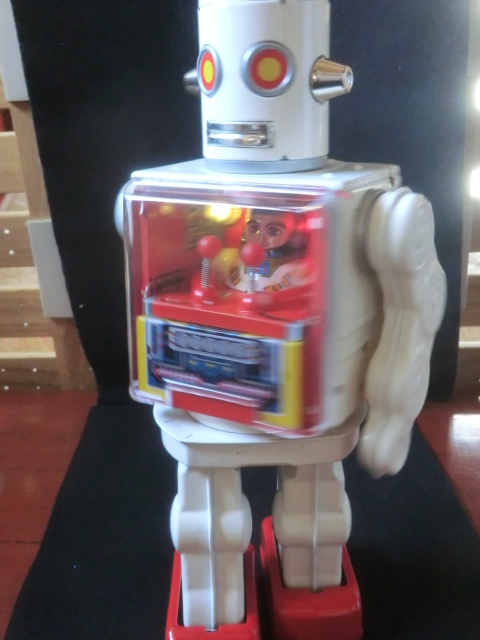  жестяная пластина игрушка робот * metal house. робот серии Cockpit Robot не использовался с ящиком движение. сделано в Японии 250126. сердце 