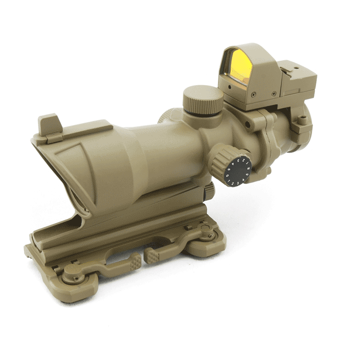UFC TA-01タイプ 4×32スコープ TAN QDマウント + ミニドット付