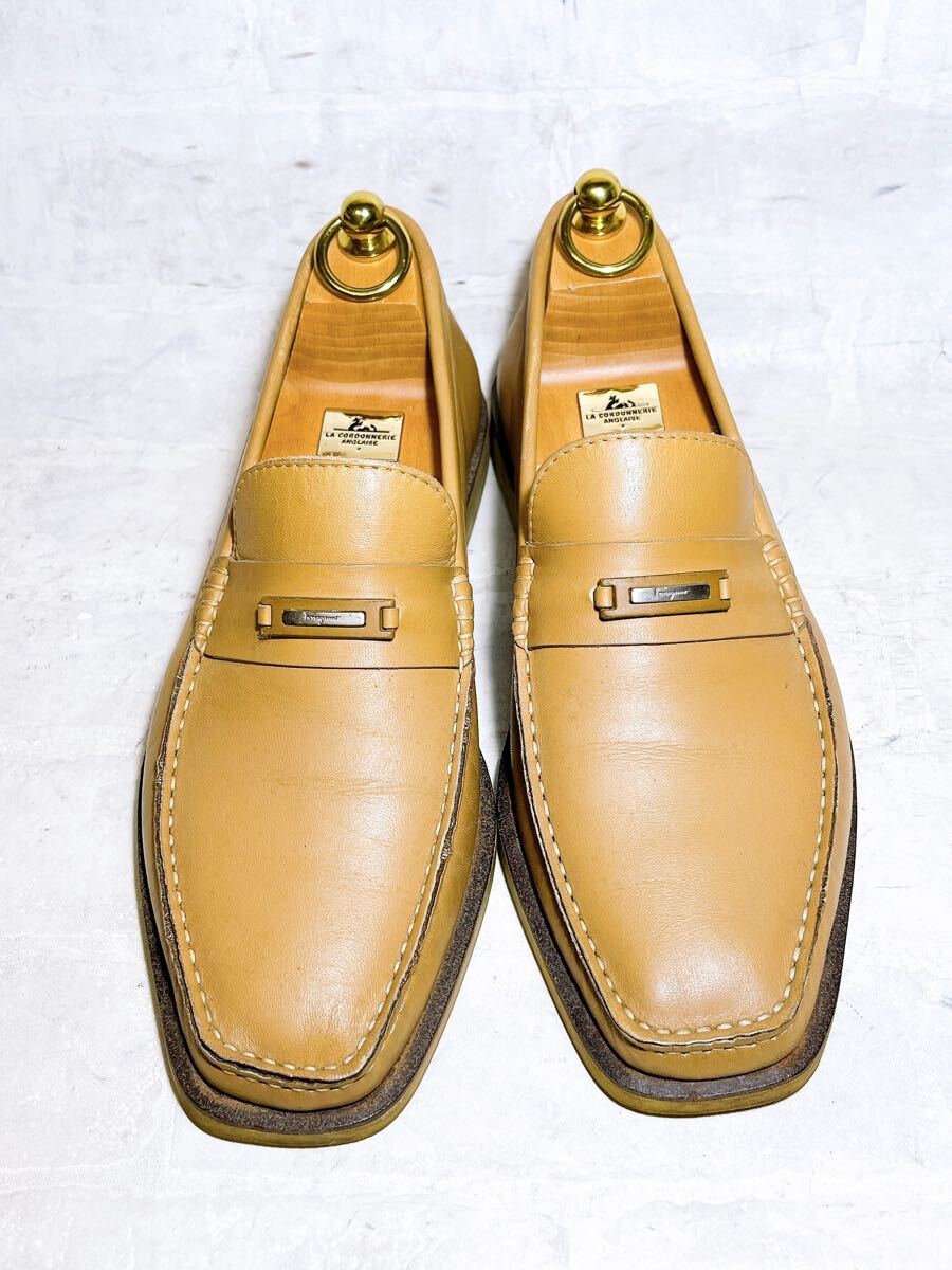 美品】サルヴァトーレフェラガモ ローファー スリッポン 本革 US7EE