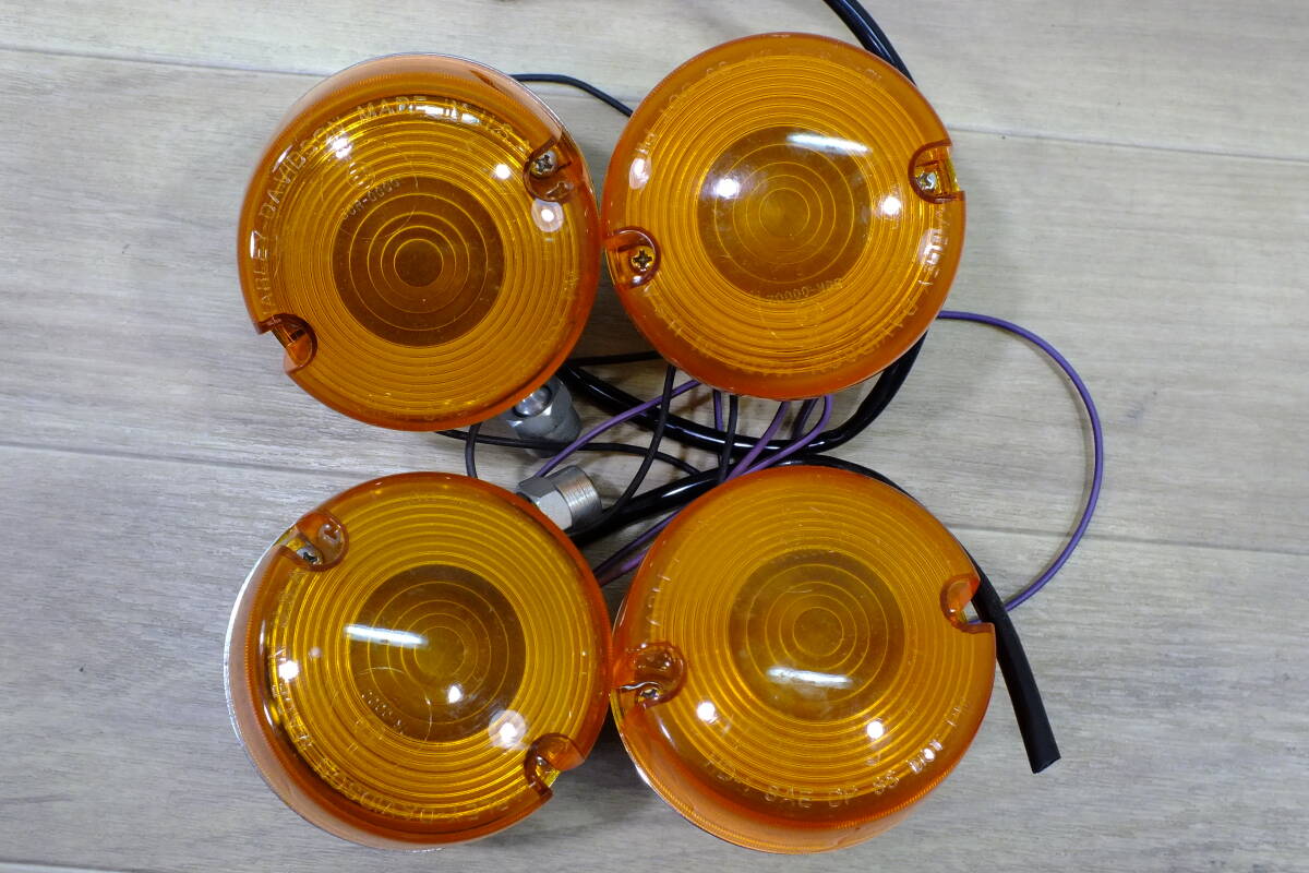 ◆ EVO ハーレー純正ウインカーセット 中古品（検索）FXD/FXDL?エボ スポーツスター?ダイナ?ソフテイル?XLH