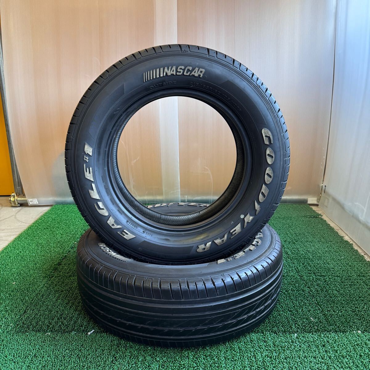 【中古】グッドイヤー EAGLE#1 NASCAR 215/65R16C 109/107R 2本 7.5分山位 21年制 ハイエース キャラバンなどに