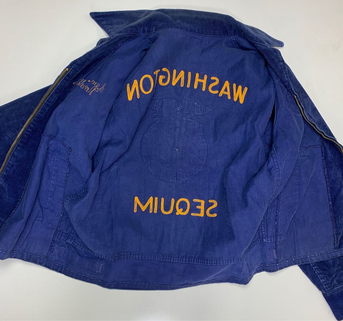 50' 60' FFA ファーマーズ ジャケット　#6 ビンテージ ブルー　 コーデュロイ　WASHINGTON SEQUIM 古著 