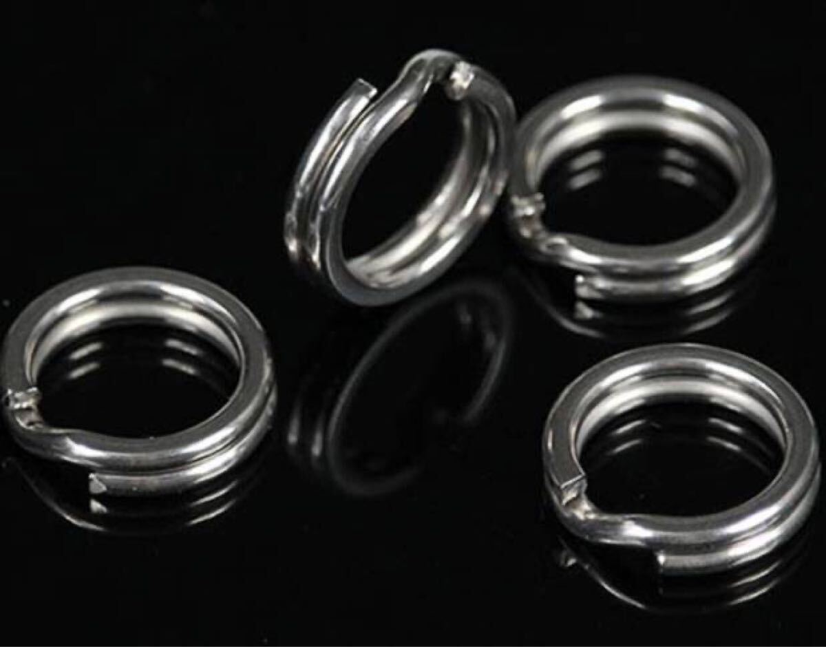 スプリットリング　平打ち　高炭素鋼　5サイズ　200個セット（各サイズ40個）専用ケース付　送料無料_画像3