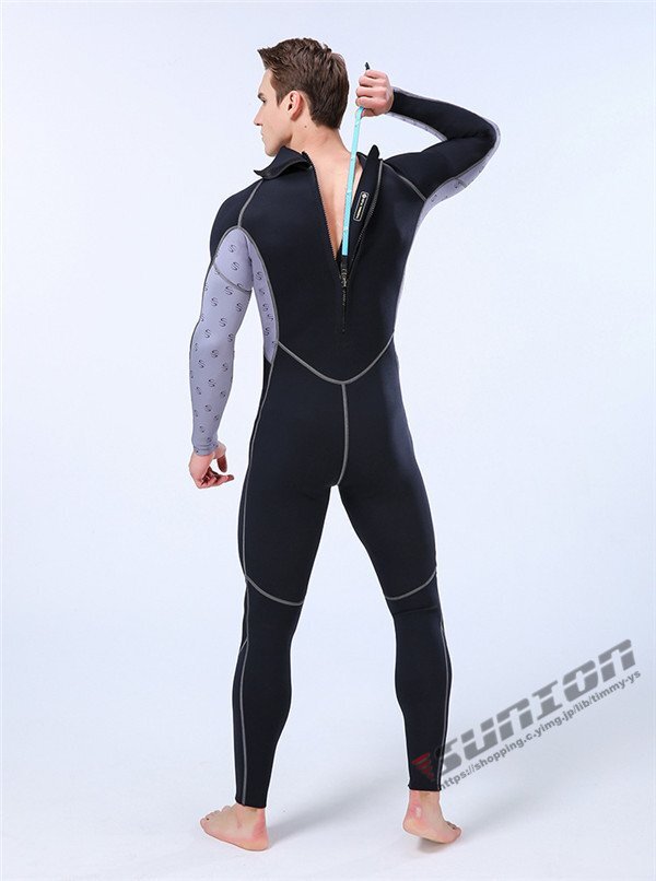  wet suit men's 2mm surfing full suit back Zip neoprene diving marine sport 