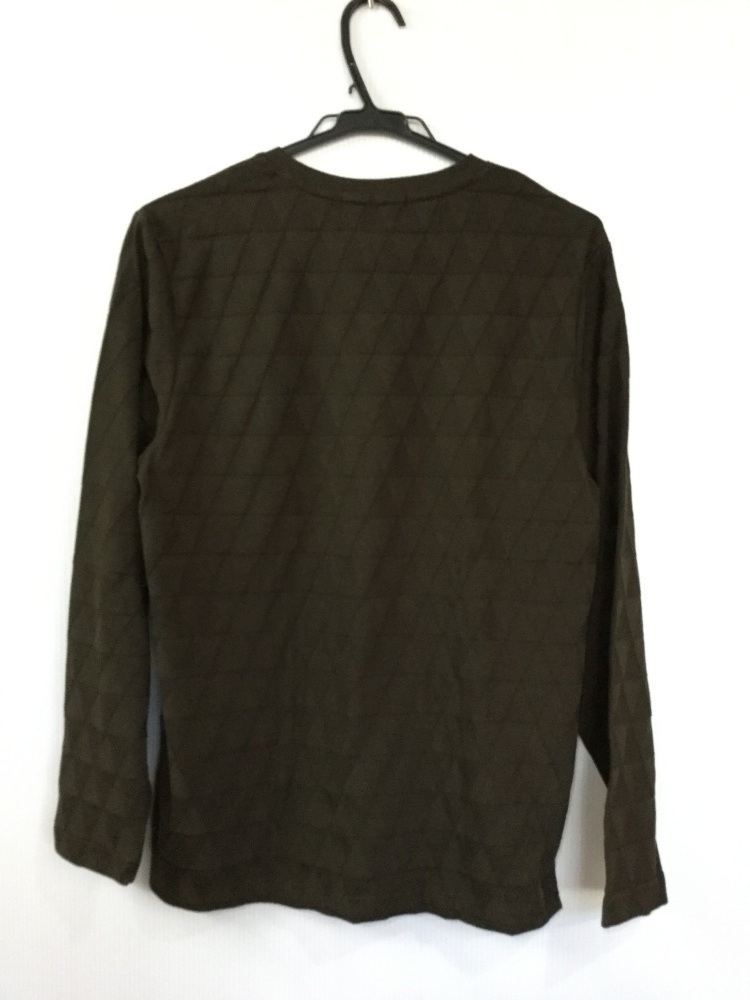 プレイボーイ こげ茶 地柄カットソー サイズM