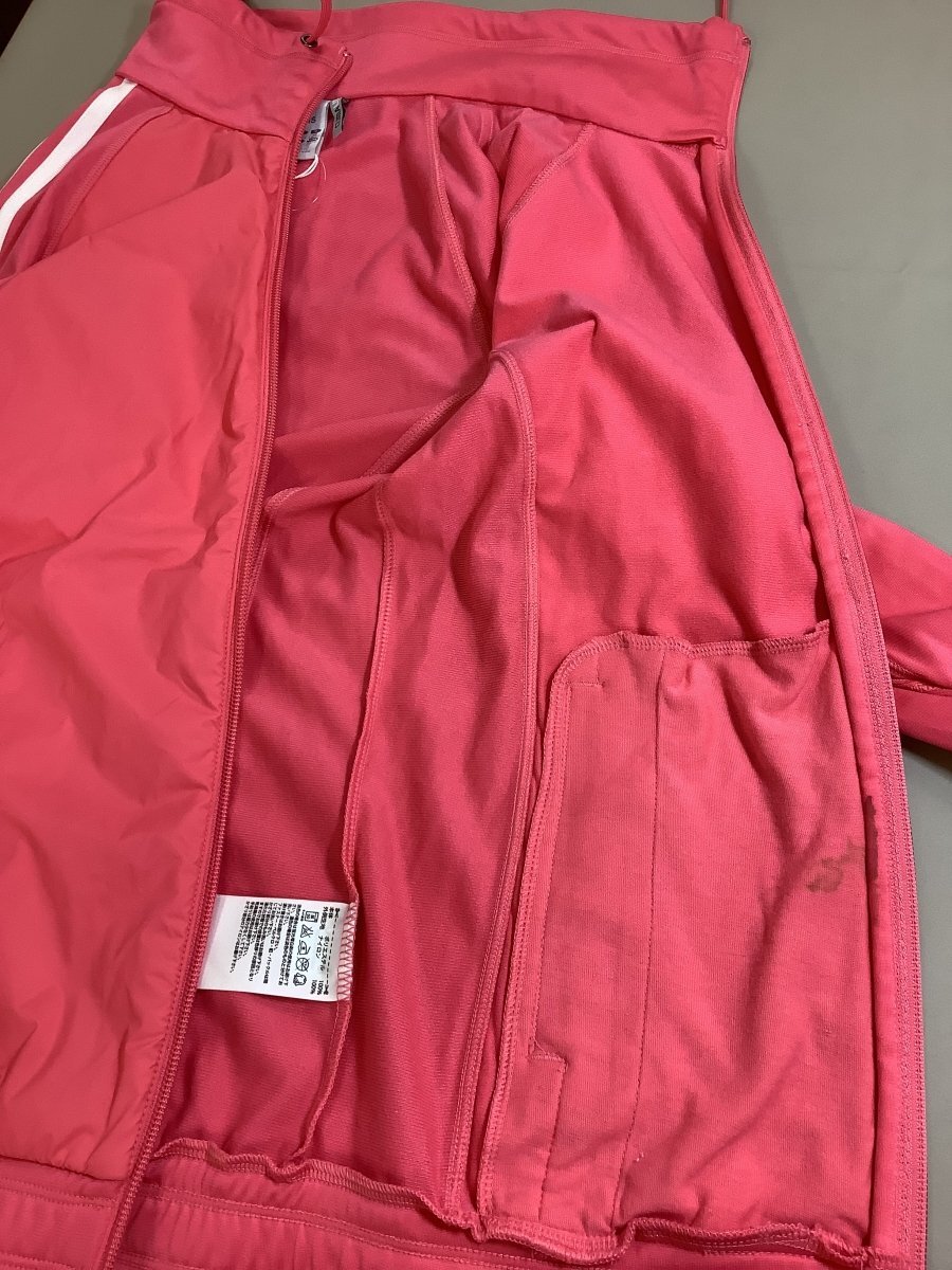 adidas アディダス タグ付き未使用 ピンクブルゾン 里起毛 サイズM