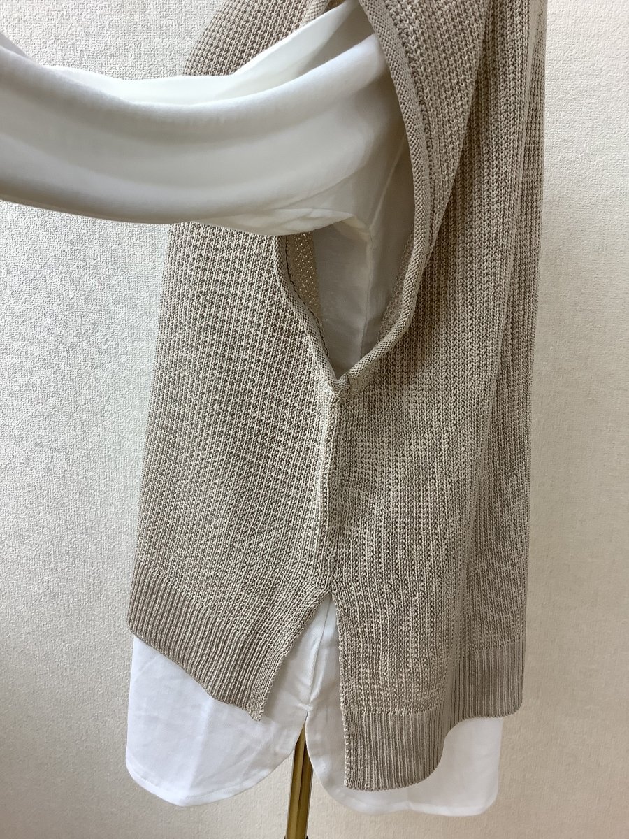 SHOO・LA・RUE シューラルー タグ付き未使用 オフホワイトカットソーとベージュニット サイズM_画像3