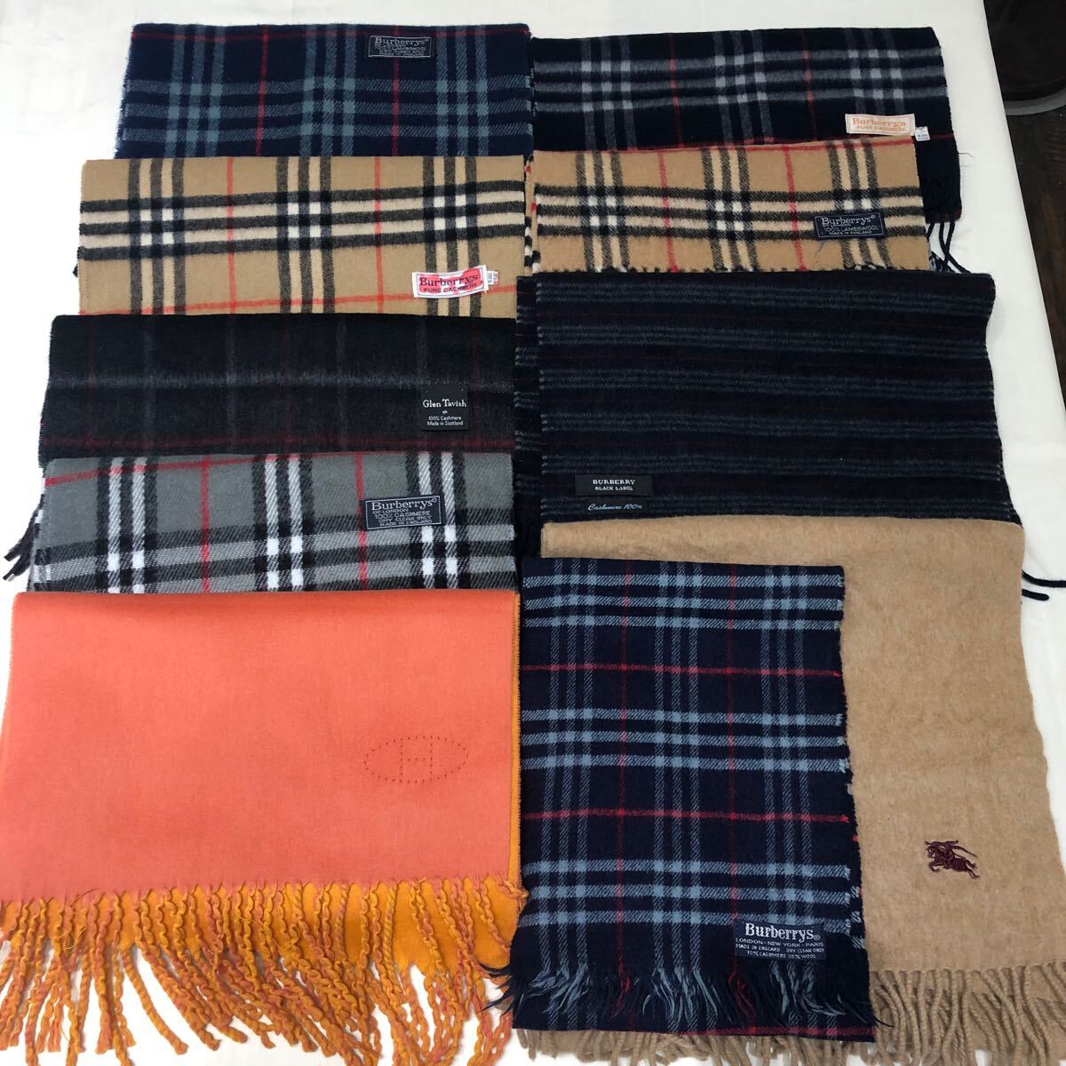 ブランドマフラー 10点セット BURBERRY HERMES Glen Tavish ブランドマフラー 10点セット BURBERRY HERMES Glen Tavish