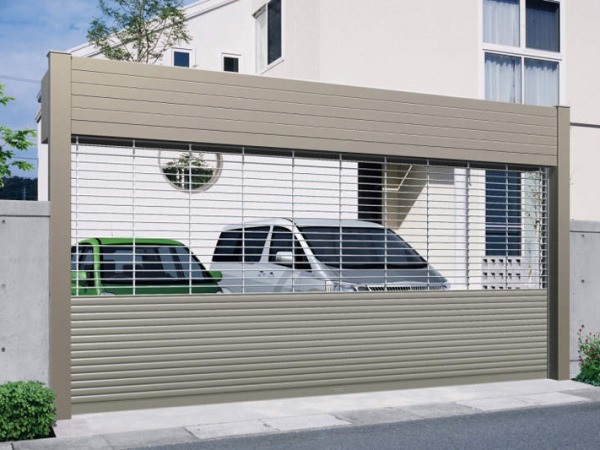門型電動シャッター ステンパイプ スラット 三協 アルミ柱 柱 門型電動シャッター ステンパイプ スラット 三協 アルミ柱 柱