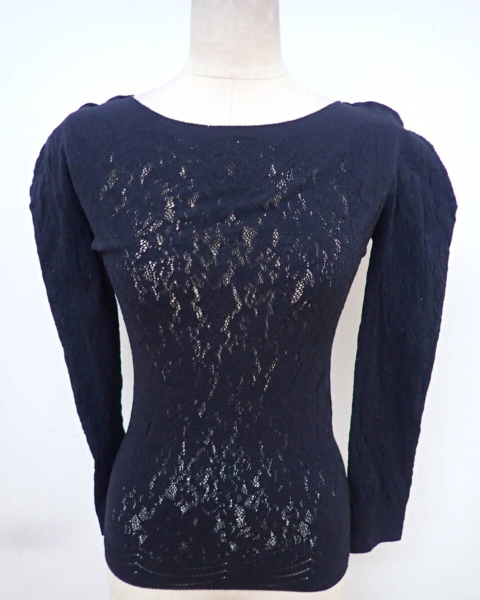 ③25A31★美品【Chacott チャコット】Mサイズ★黒/ノーソーイング/トップス☆社交ダンス/モダン/スタンダード/ラテン/レッスン