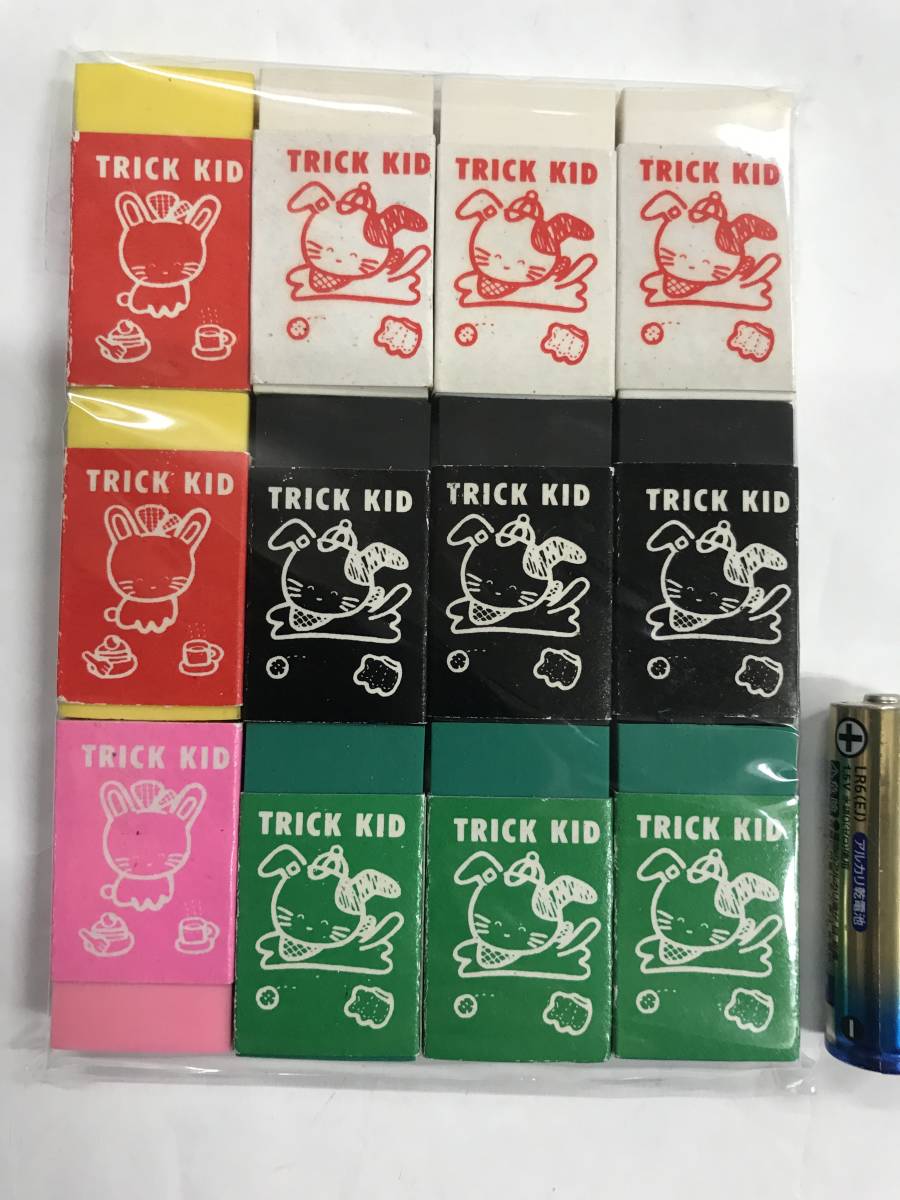 消しゴム②TRIC KID 12個　当時物　昭和レトロ　ケシゴム_画像1