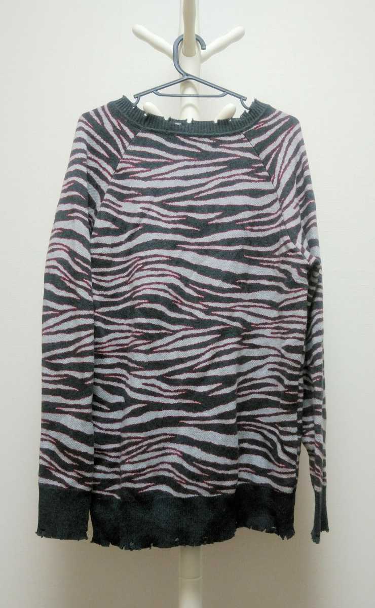 NO ID BLACK 18AW Zebra вязаный размер 1 обычная цена 17600 NOIDno- I ti