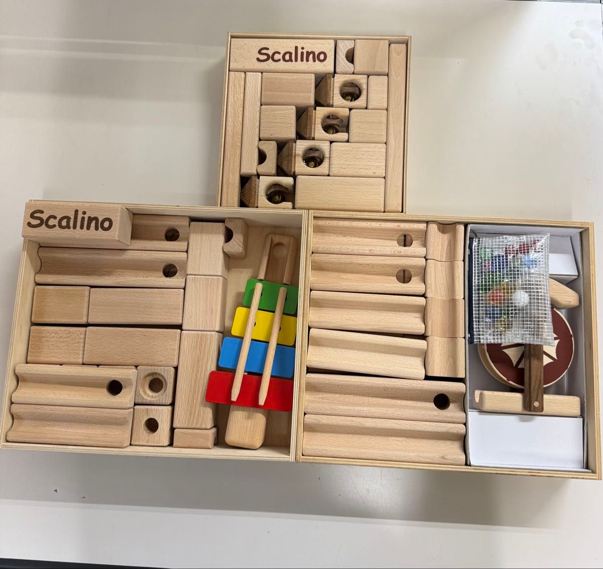 Scalino スカリーノ 水車 鉄琴 鈴の塔セット 知育玩具 積み木 Scalino スカリーノ 水車 鉄琴 鈴の塔セット 知育玩具 積み木