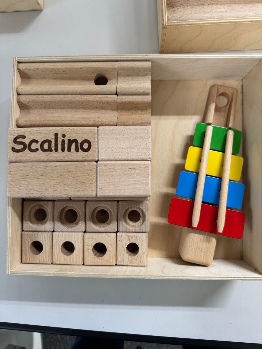Scalino スカリーノ 水車 鉄琴 鈴の塔セット 知育玩具 積み木 Scalino スカリーノ 水車 鉄琴 鈴の塔セット 知育玩具 積み木