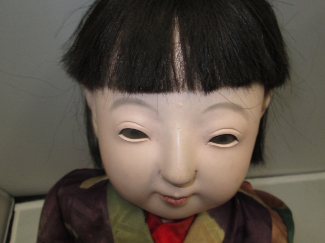 【572】古い市松人形 抱き人形 明治~大正期 約60cm レトロ アンティーク