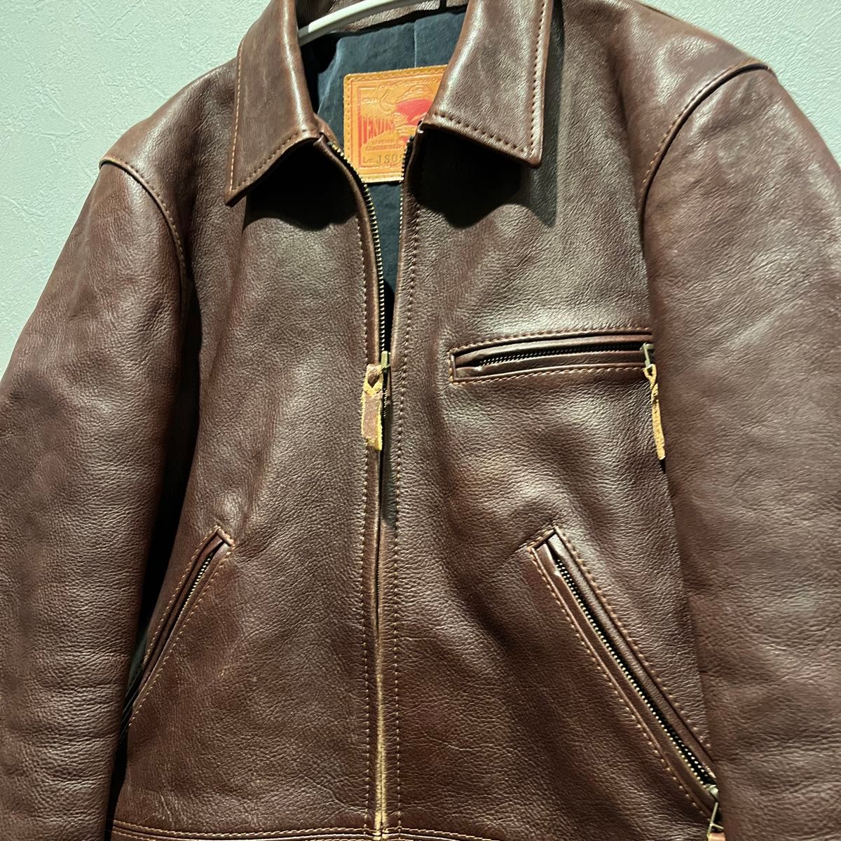 美品 天神ワークス TENJIN WORKS レザージャケット シングル 美品 天神ワークス TENJIN WORKS レザージャケット シングル