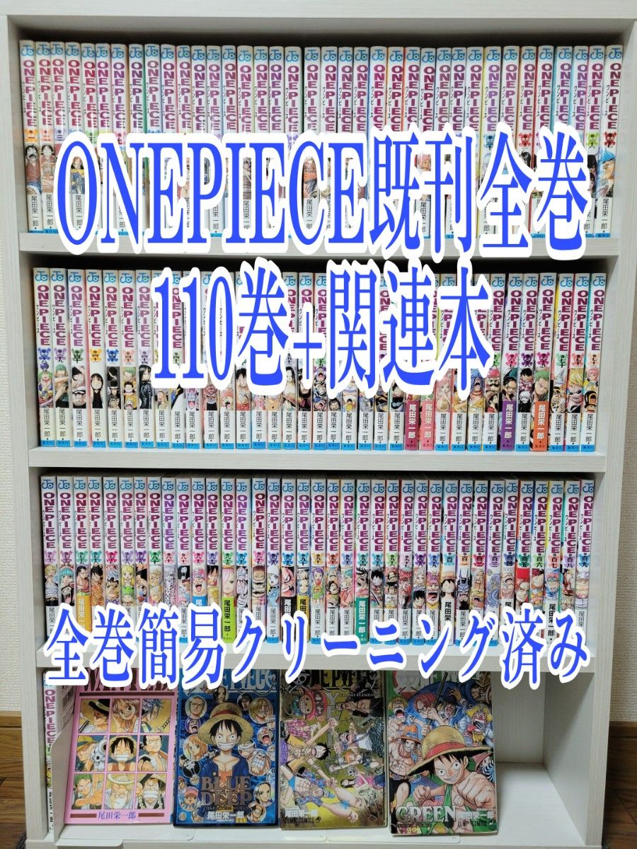 ONEPIECE既刊全巻110巻+関連本/全巻簡易クリーニング済み/W02 ONEPIECE既刊全巻110巻+関連本/全巻簡易クリーニング済み/W02