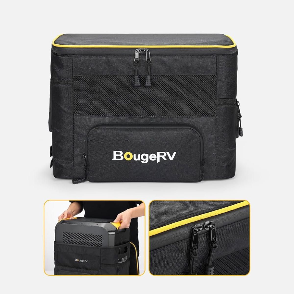 BougeRV ポータブル電源 専用収納バッグ 防塵 防水 耐衝撃 耐摩耗性 キャンプ用 旅行用 収納 Rover2000専用収納