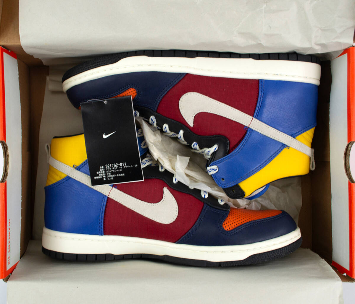  внутренний стандартный новый товар не использовался NIKE DUNK HIGH SUPREME BTTYS [BE TRUE TO YOUR SCHOOL] Nike Dunk высокий supreme колледж цвет 811