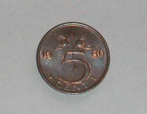 Vintage style［オールドコイン／オランダ／5セント／1970］concho_画像8