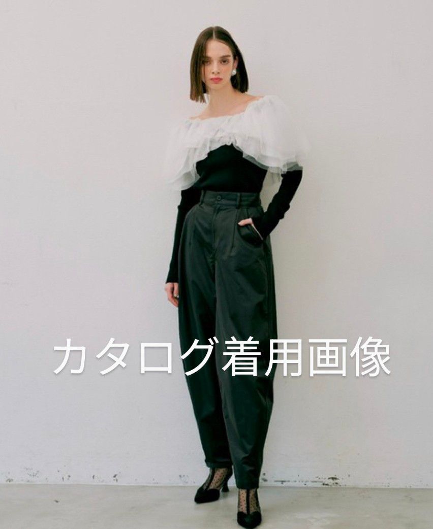 トップス theredthread S knit fit top cocoon black theredthread S knit fit top cocoon black 長袖