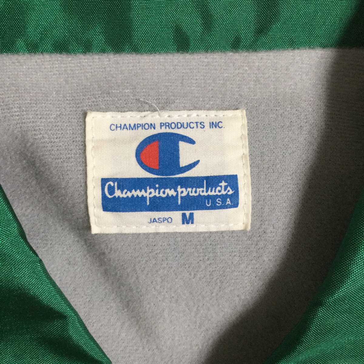 Champion チャンピオン コーチジャケット グリーン 緑 ビック ロゴ 裏地 日本製