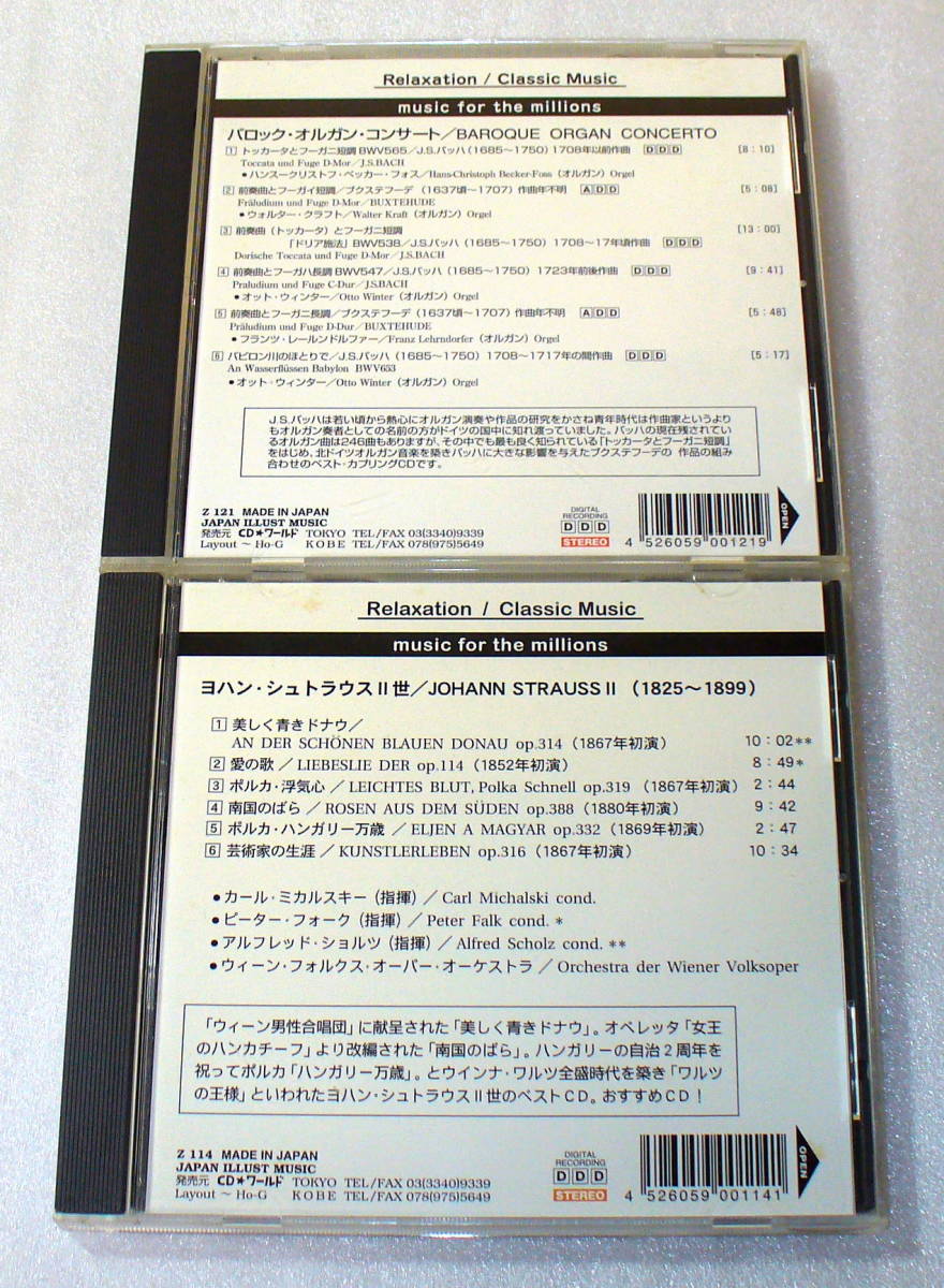 C0■ミュージック・フォー・ザ・ミリオンズ2枚セット ①ヨハン・シュトラウス2世②バロック・オルガン・コンサート◆美しく青きドナウ 他　_画像5