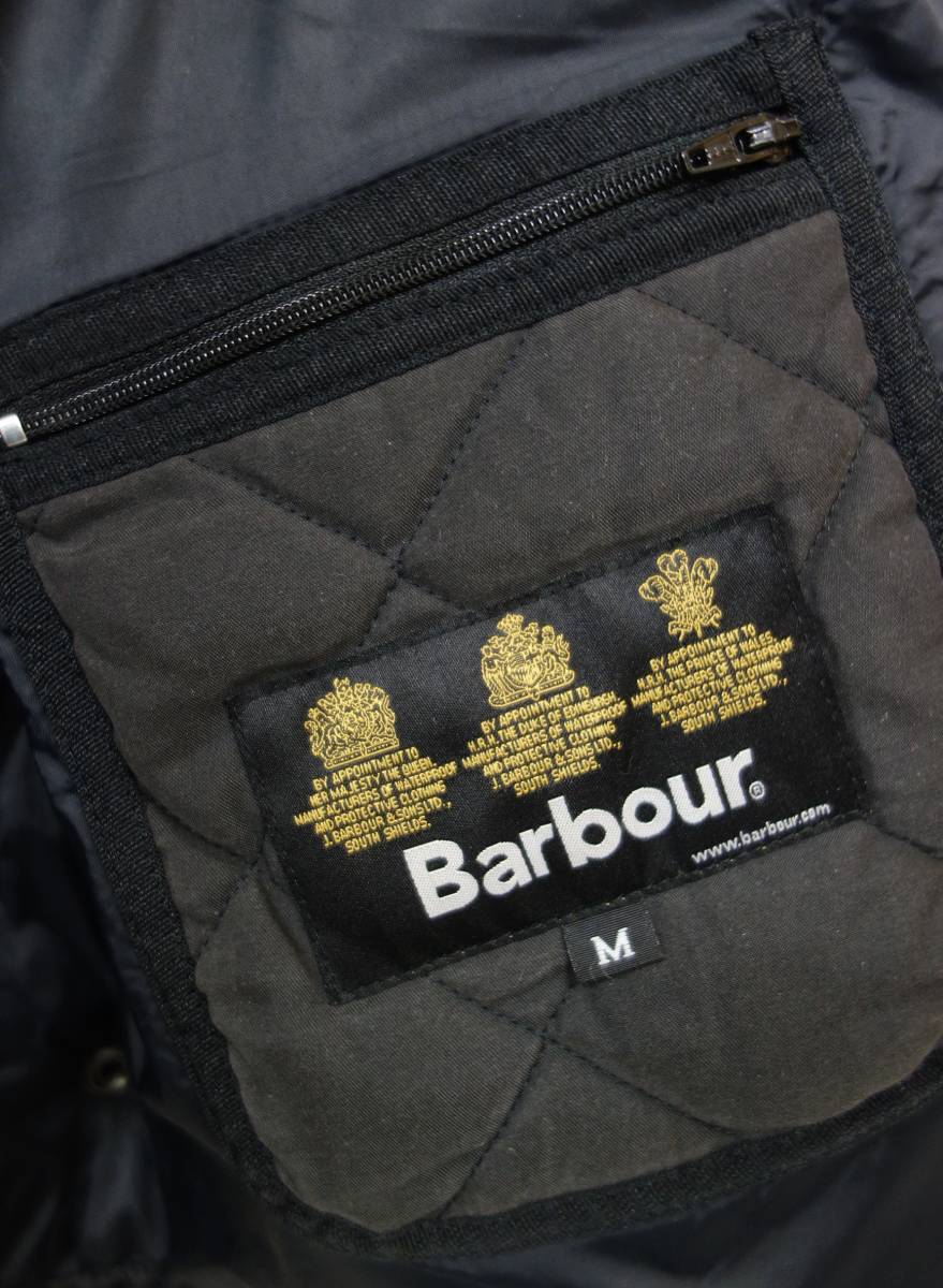 RETRO ヨーロッパ古着 ＊Barbour　バブアー ＊D654 HAMPTON QUILT 　ハンプトンキルティングジャケット ＊お色　ブラック系　MEDIUM _画像9