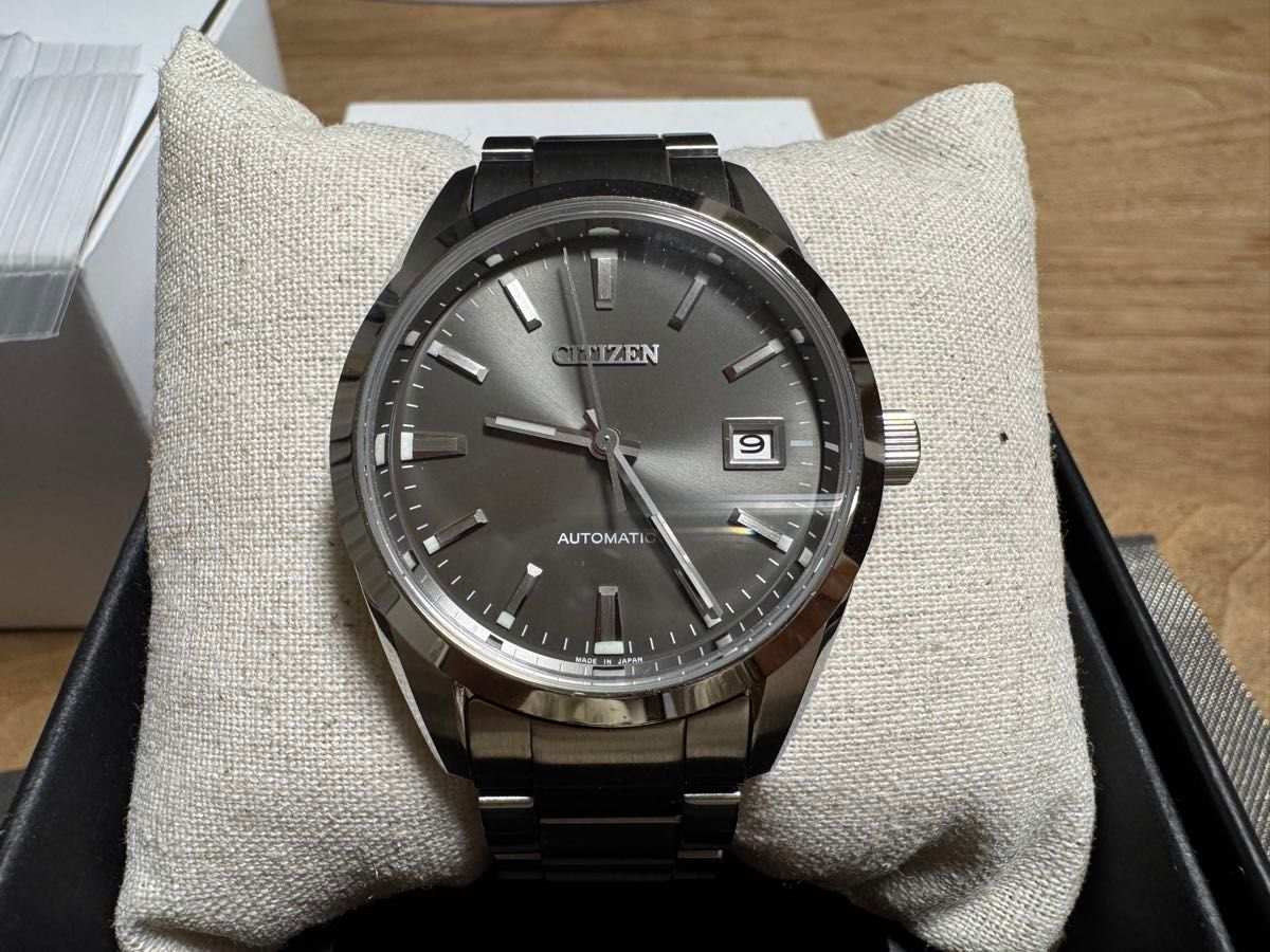 CITIZEN NB1050-59H グレー文字盤 付属品完備 おまけベルト2種 CITIZEN NB1050-59H グレー文字盤 付属品完備 おまけベルト2種