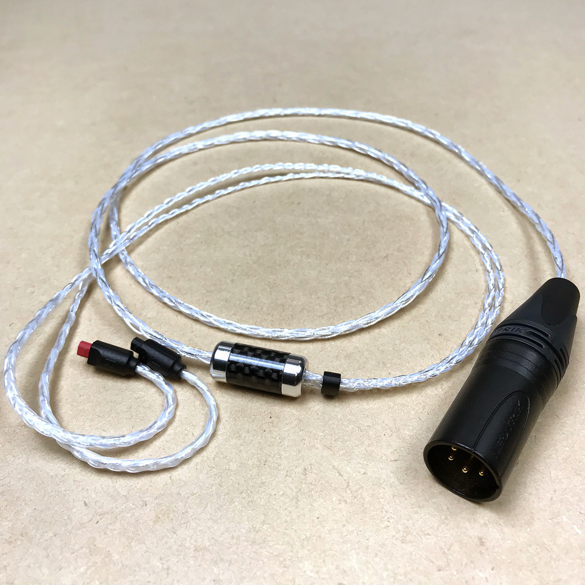 オリジナル 120cm XLR4ピン 8芯オーグライン+4N純銀線 ATH-IM用リ