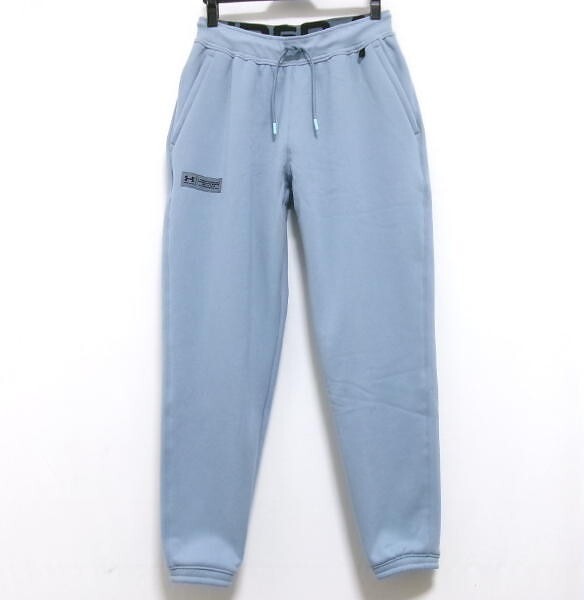 新品★UNDER ARMOUR アンダーアーマー★UA DNA フリース ジョガーパンツ★Lサイズ 撥水加工 オーバーサイズ ブルー 裏起毛