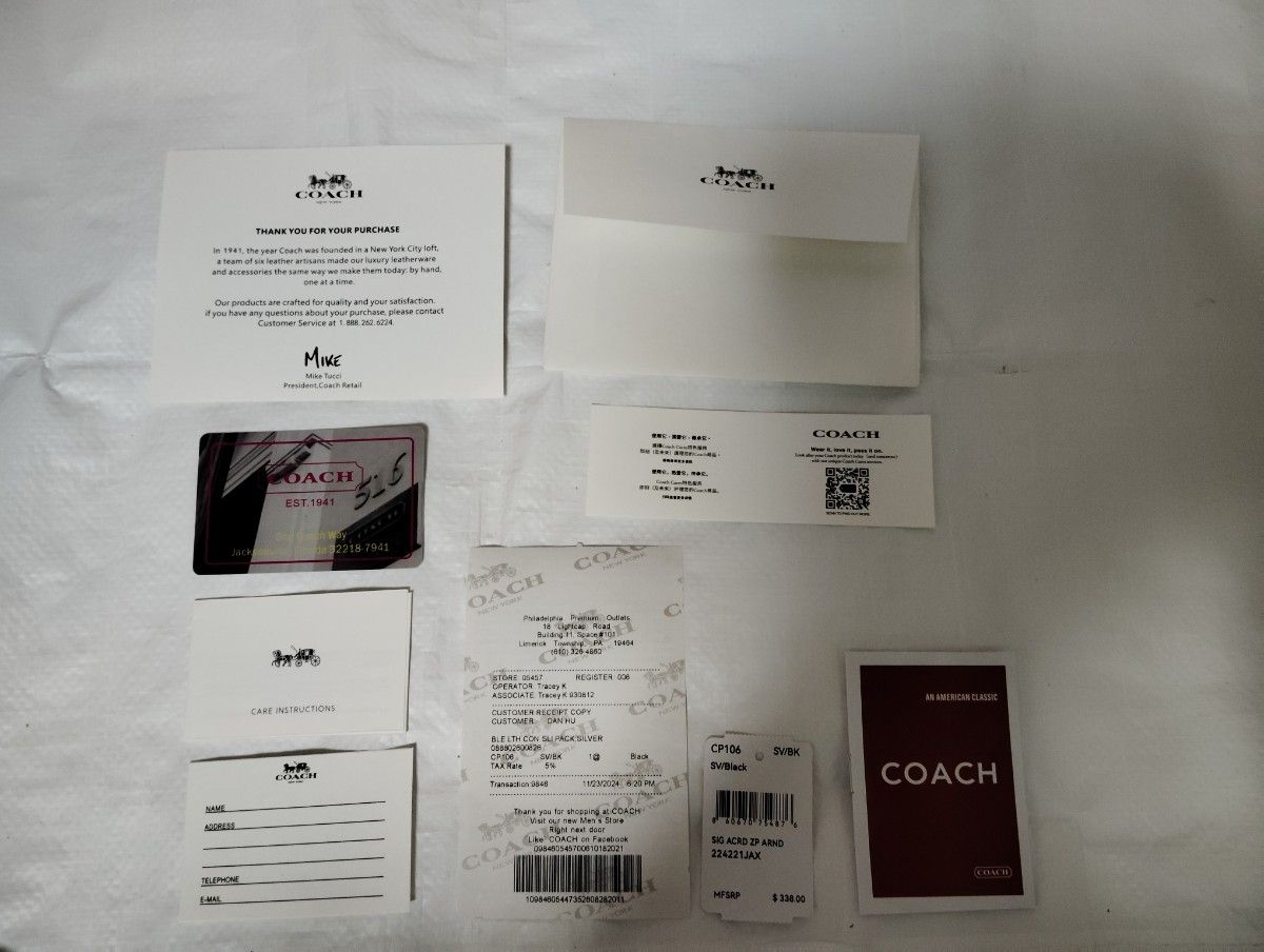新品 COACH コーチ　ハンドバッグミニリュック　ネイビー