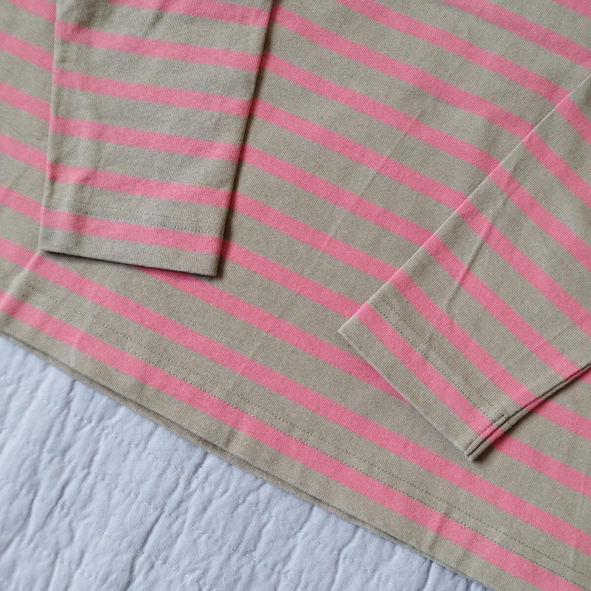 plage 日本製 ciel d' ete シャルデテ 長袖 ボーダー Tシャツ 幅53 丈58 しっかり素材 コットン100 春らしい色味 / 匿名 送料無料 plage 日本製 ciel d' ete シャルデテ 長袖 ボーダー Tシャツ 幅53 丈58 しっかり素材 コットン100 春らしい色味 / 匿名 送料無料