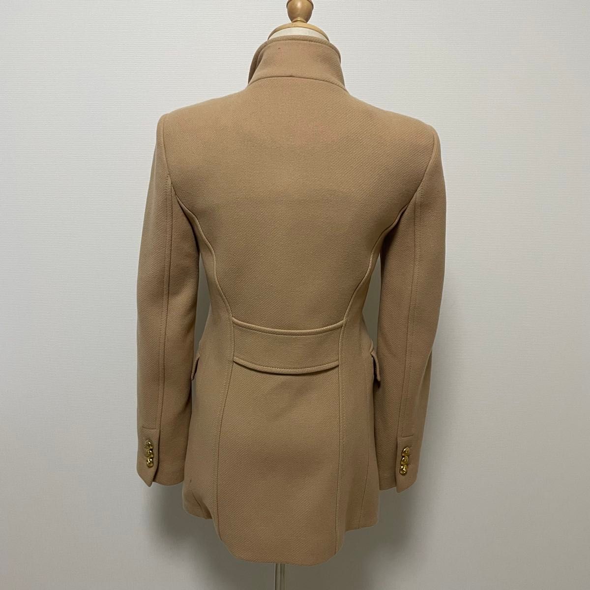 ZARA ナポレオンコート ダブルブレスト ピーコート ザラ 美品 金 ZARA ナポレオンコート ダブルブレスト ピーコート ザラ 美品 金
