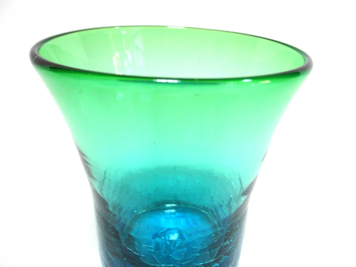 . lamp glass |. lamp glass group blue ice crack glass 2 customer set | author stamp entering | one point thing 