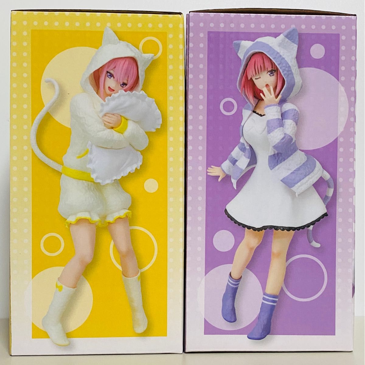 五等分の花嫁 中野一花 中野二乃 猫耳パーカー フィギュア 2点 五等分の花嫁 中野一花 中野二乃 猫耳パーカー フィギュア 2点