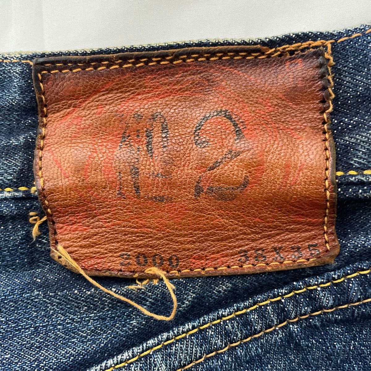 EVISU No 2 LOT 2000 38×35 ジーンズ 古本 カモメペイント紫 EVISU No 2 LOT 2000 38×35 ジーンズ 古本 カモメペイント紫