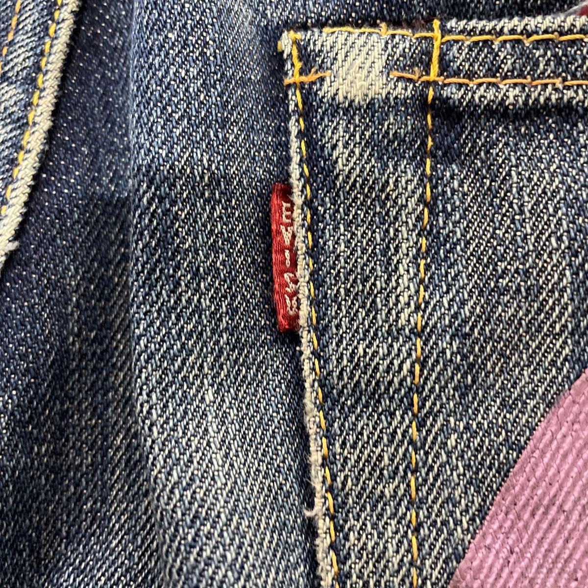 EVISU No 2 LOT 2000 38×35 ジーンズ 古本 カモメペイント紫 EVISU No 2 LOT 2000 38×35 ジーンズ 古本 カモメペイント紫