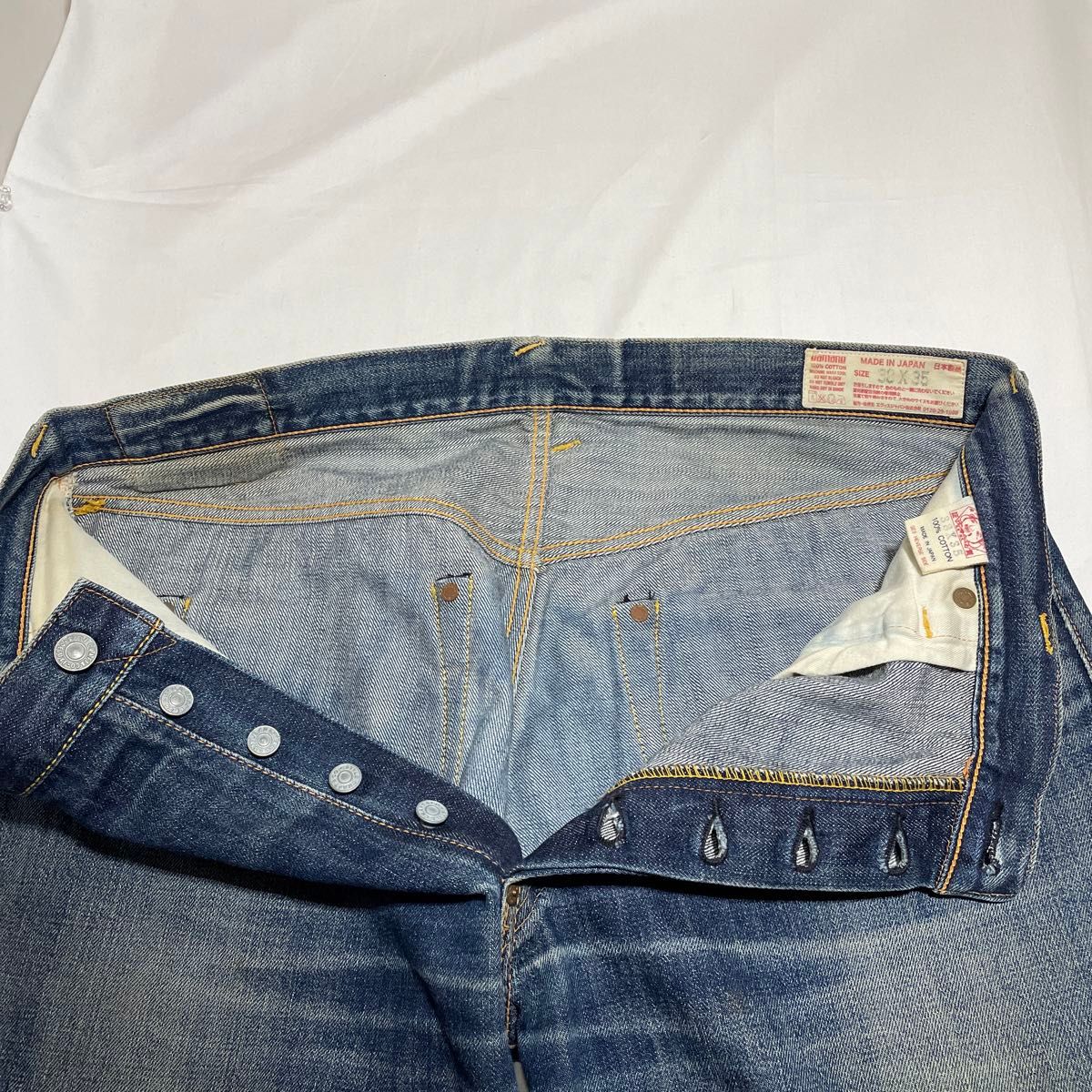 EVISU No 2 LOT 2000 38×35 ジーンズ 古本 カモメペイント紫 EVISU No 2 LOT 2000 38×35 ジーンズ 古本 カモメペイント紫