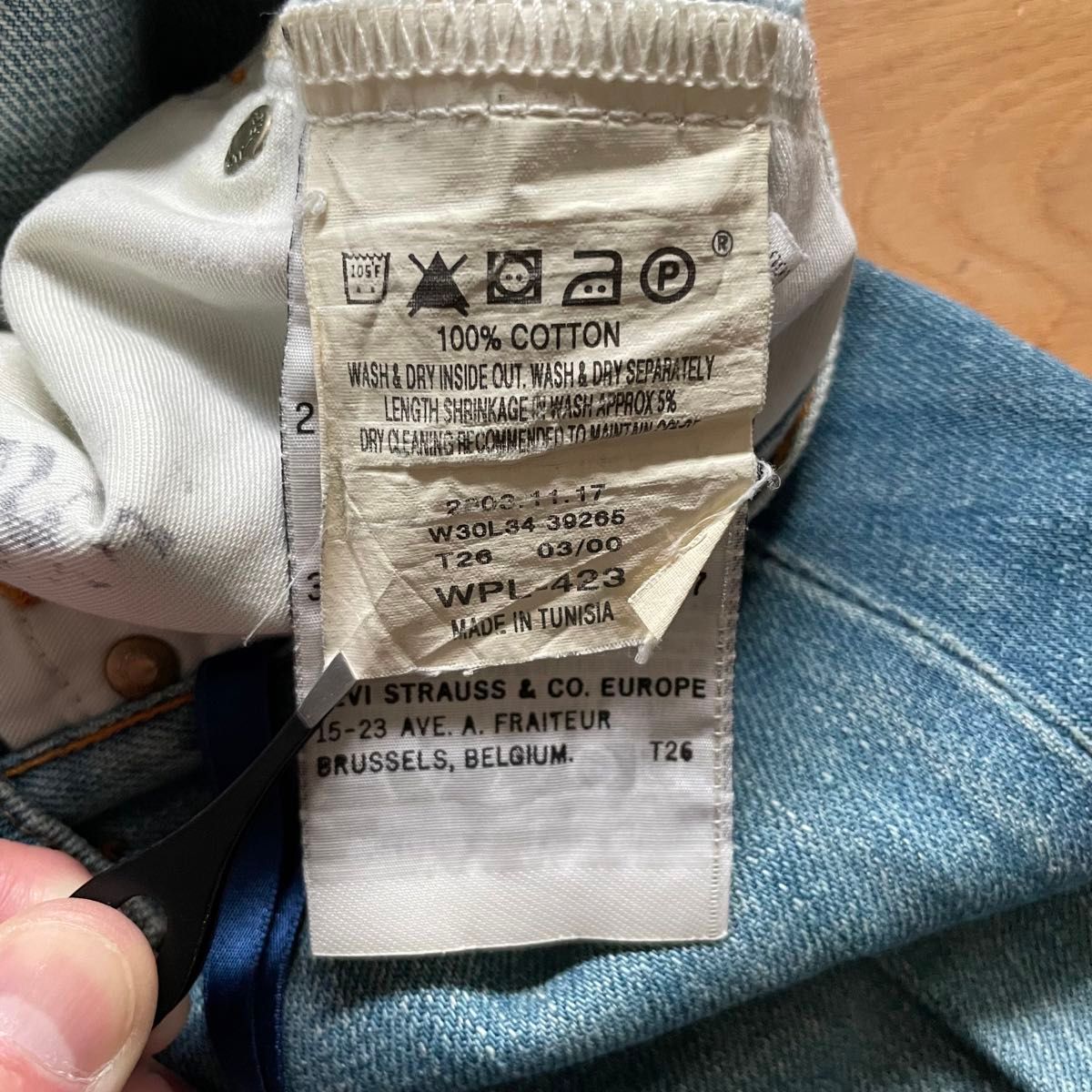 初期Levi's RED 1st STANDARD 2003-1117 立体裁断 W30 初期Levi's RED 1st STANDARD 2003-1117 立体裁断 W30