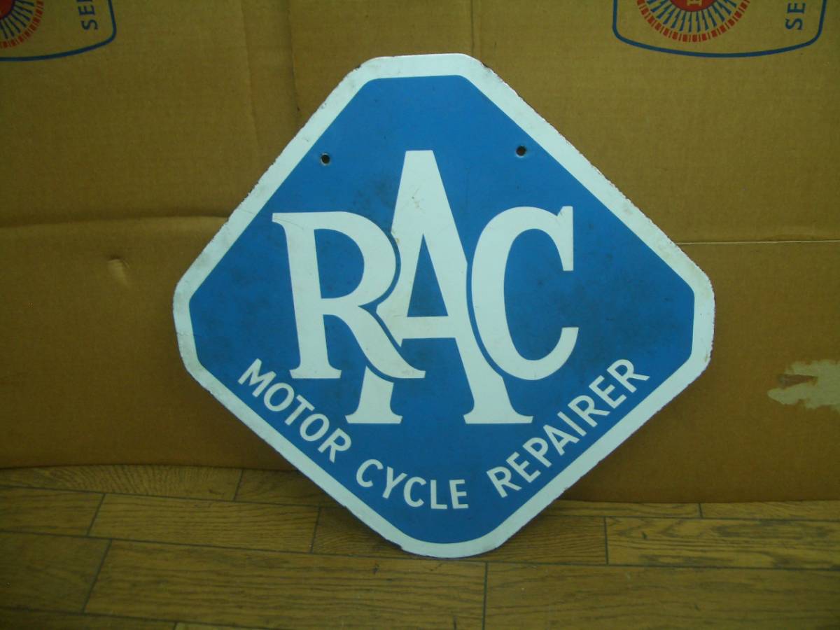 RAC サイン ホーロー 看板 両面 Royal Automobile Club 49X49.8cm