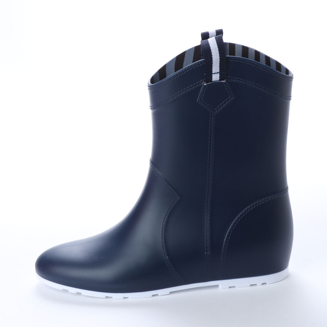 * new goods *[18034_NAVY_S] woman rain boots Secret * air insole attaching comfortable walk & beautiful legs effect 