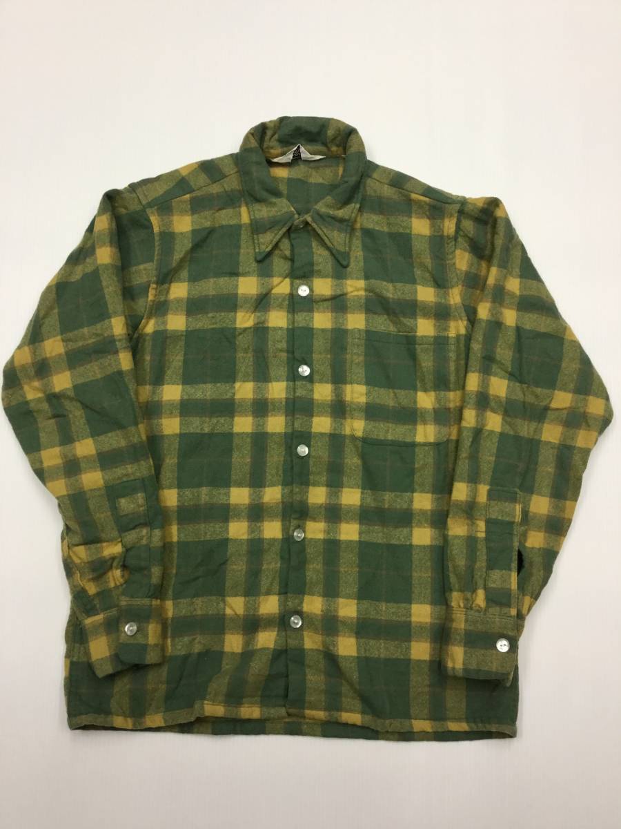 69%以上節約 60s 70s Woolrich チェックシャツ ウールシャツ 長袖