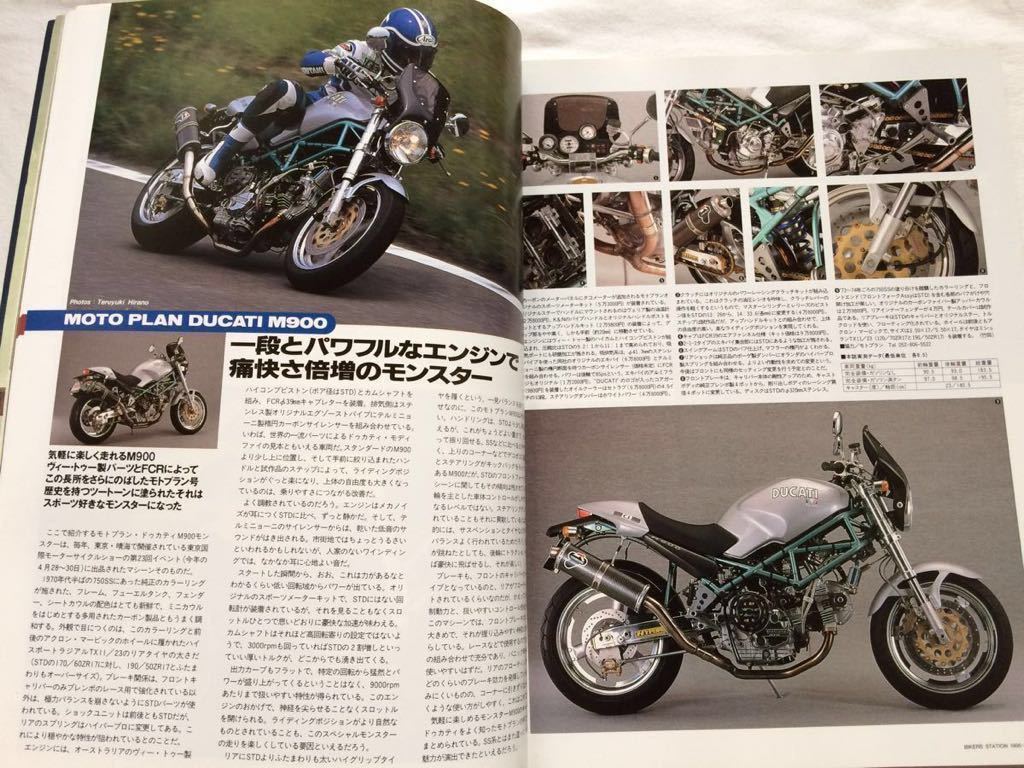 送料無料 XJR1200 ゼファー/GSX-R/1100 CBR900RR GSX1100S RZ250 DUCATI モンスター M900/748SP、TRX850 筑波レーサー■BIKERS STATION 95_★DUCATI モンスター M900改