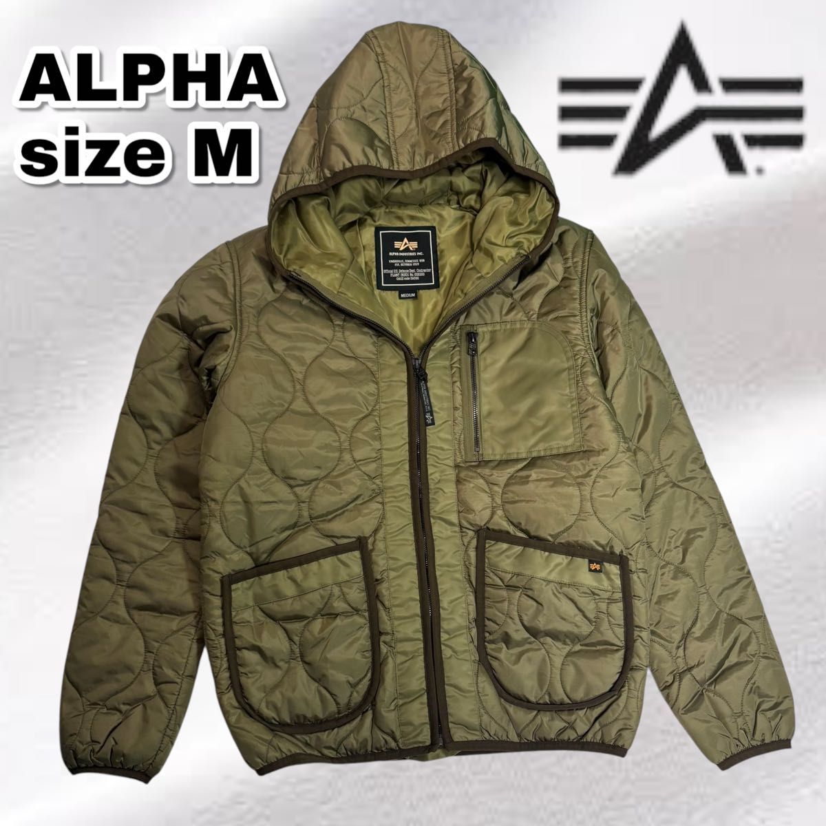 【美品】アルファ ALS-LINER PARKA ミリタリーナイロンパーカー M